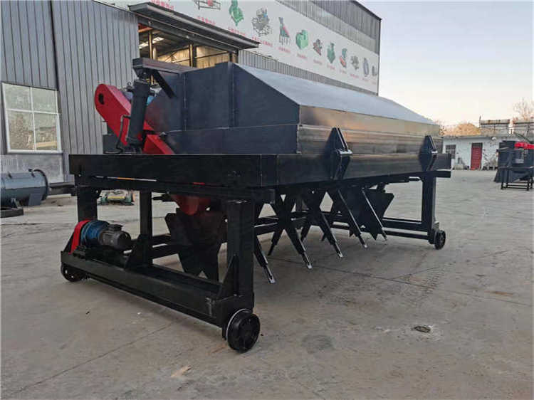 液壓升降槽式翻拋機 秸稈雞糞有機肥發(fā)酵翻堆機 生物有機肥翻堆處理設備